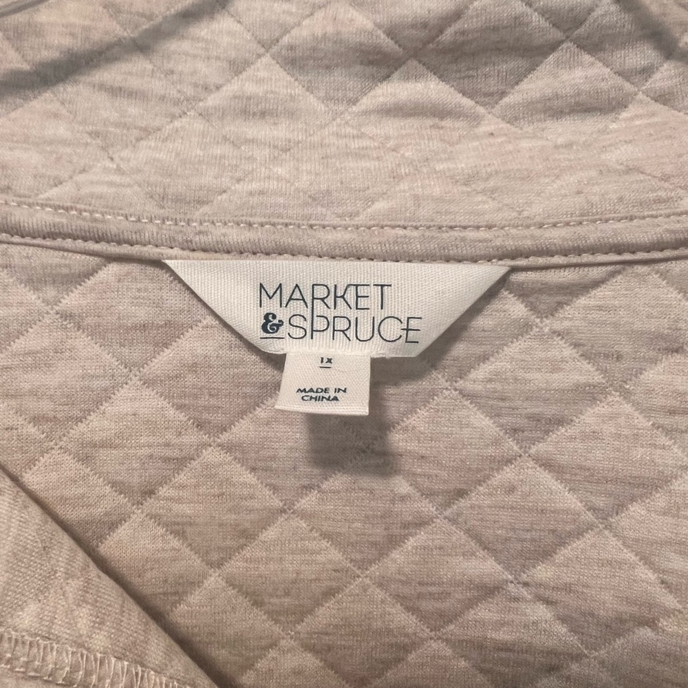 Market & Spruce Lisa Quilted Half Zip Pullover